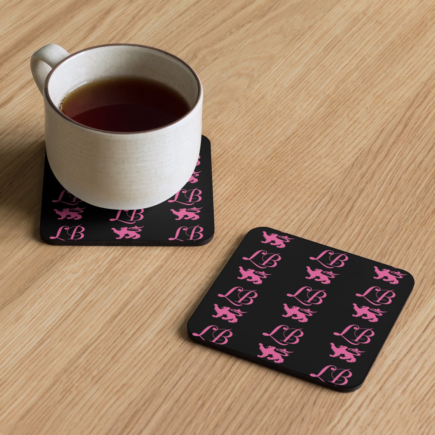 Lady Banneker Cork-back Coaster (Black-Pink)