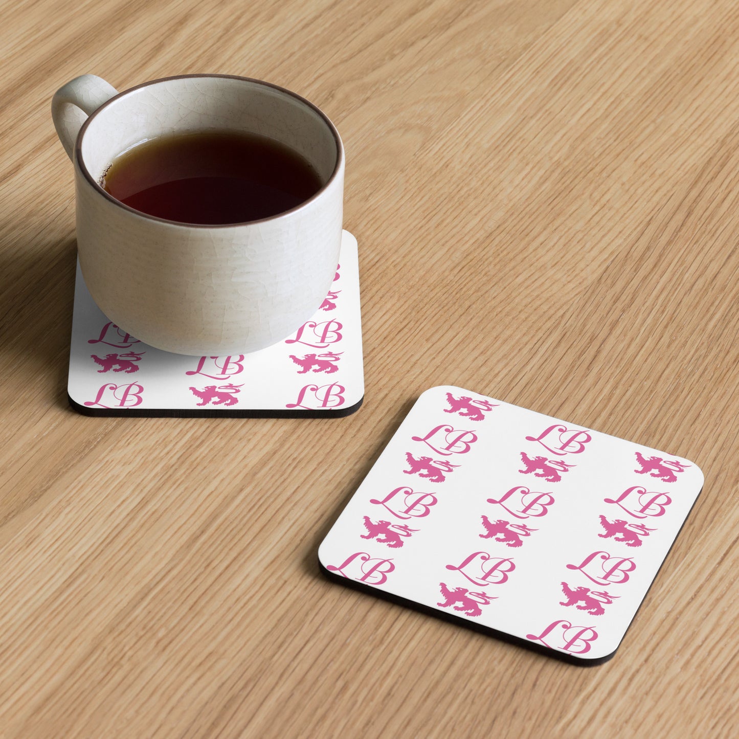 Lady Banneker Cork-back Coaster (White-Pink)