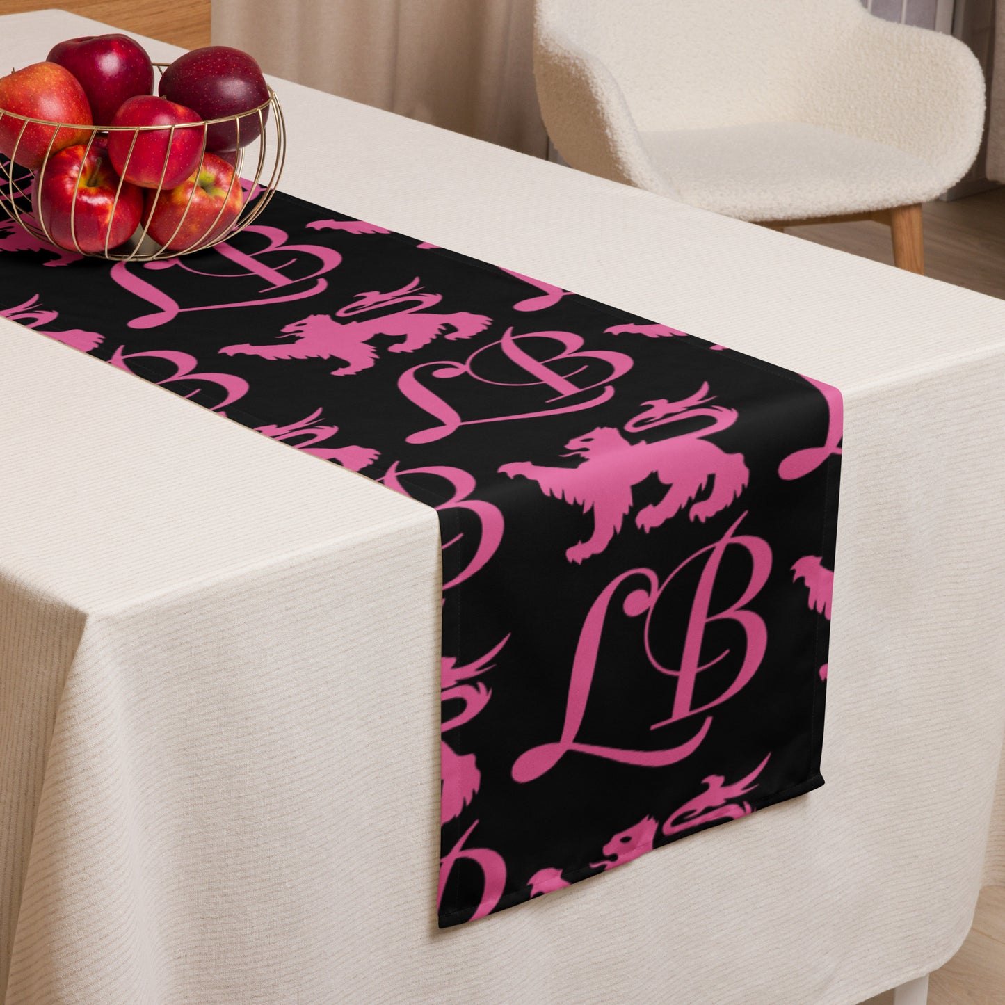 Lady Banneker Table Runner (Black-Pink)