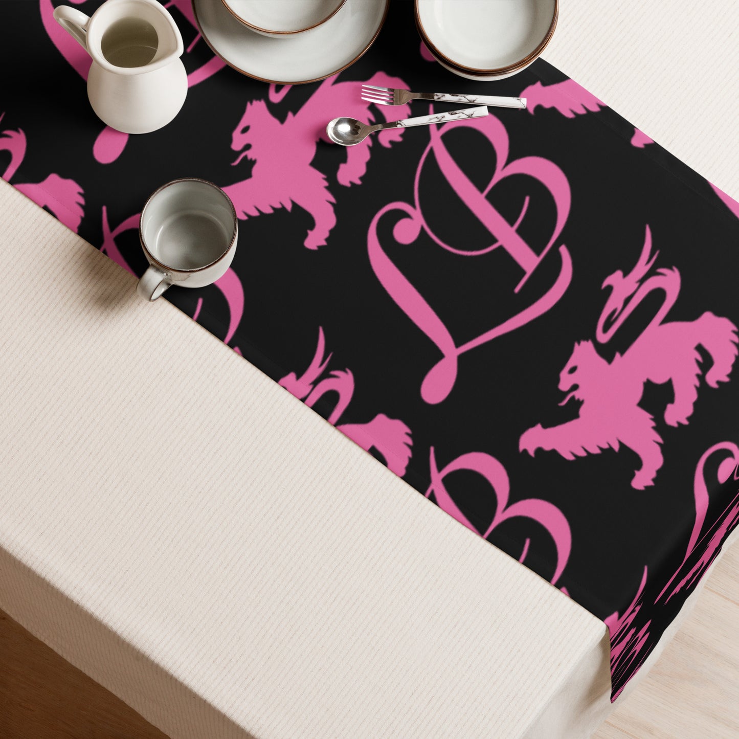 Lady Banneker Table Runner (Black-Pink)