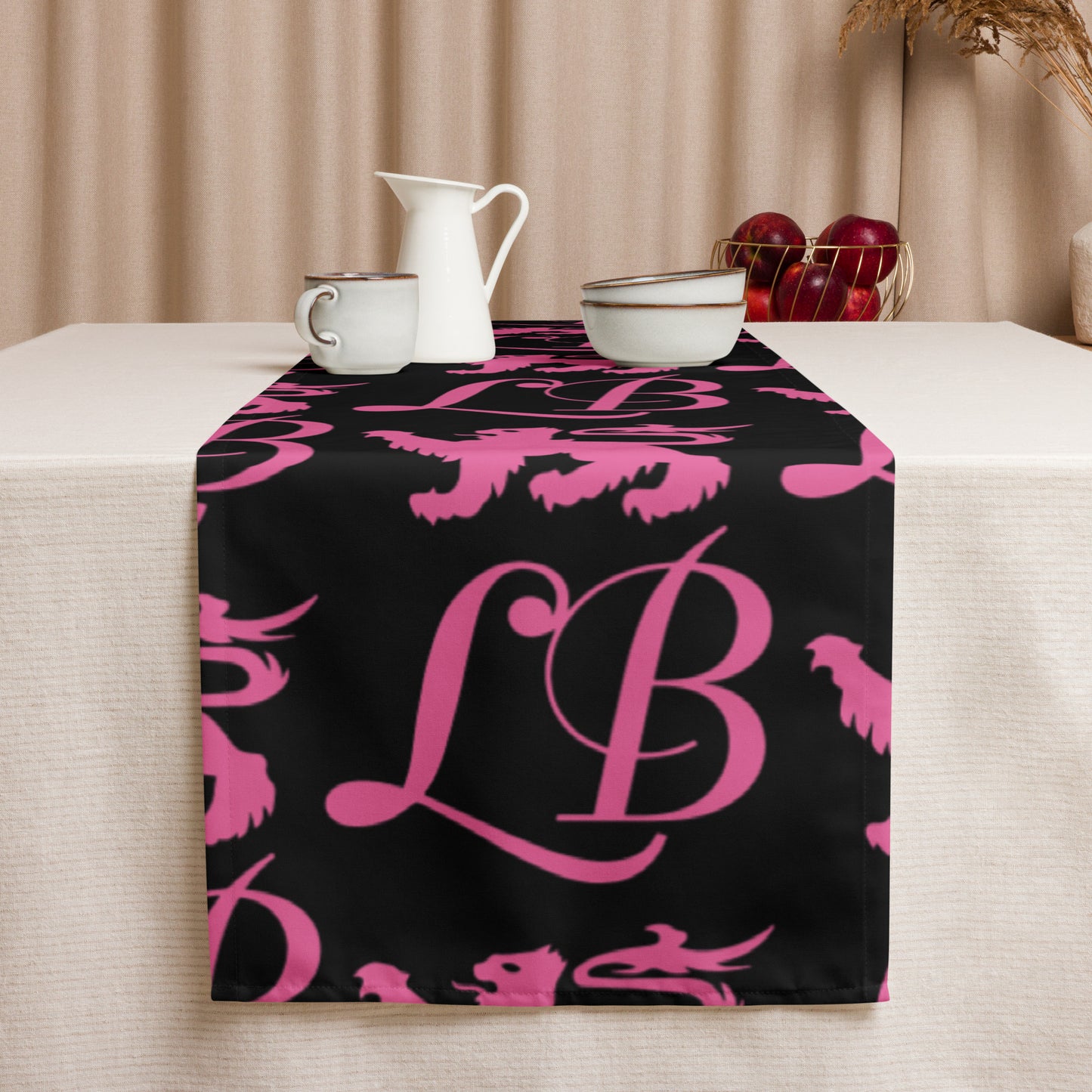 Lady Banneker Table Runner (Black-Pink)