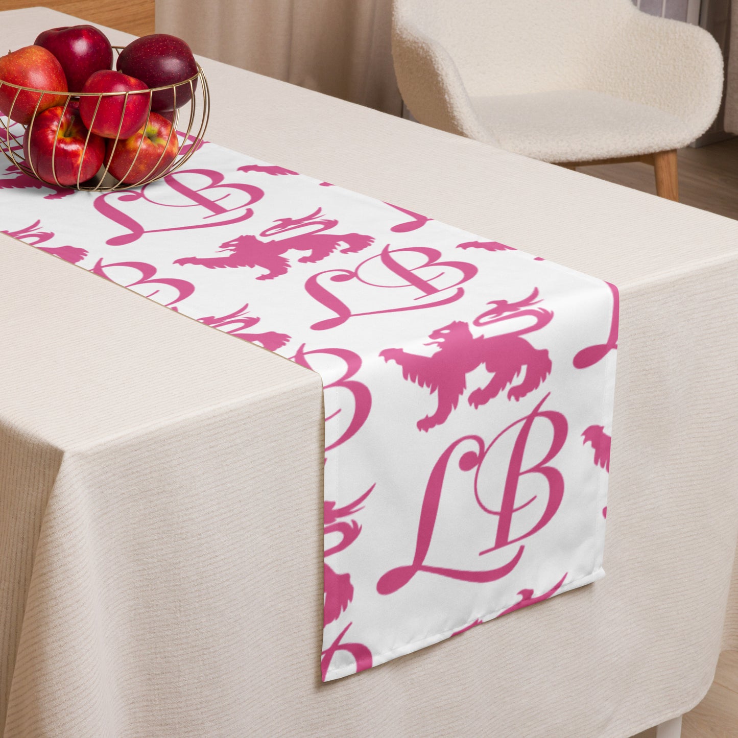 Lady Banneker Table Runner (White-Pink)