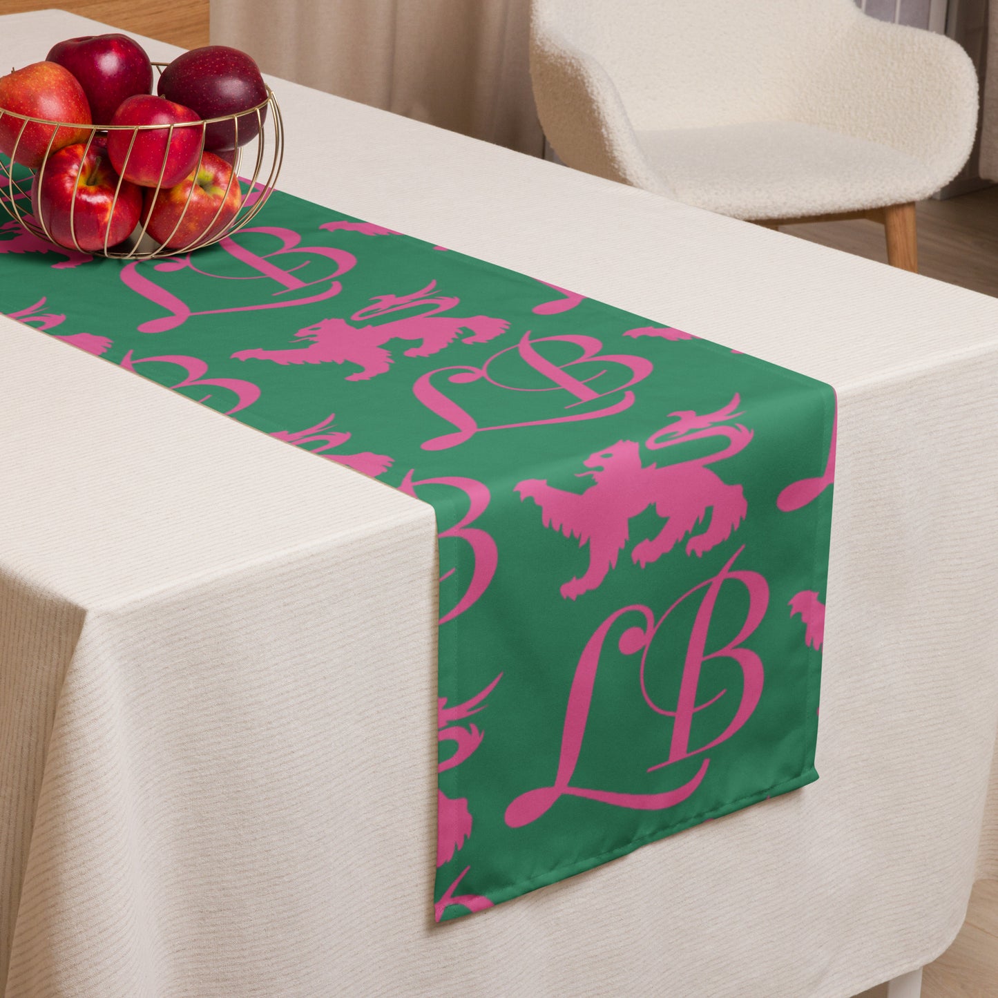 Lady Banneker Table Runner (Green-Pink)