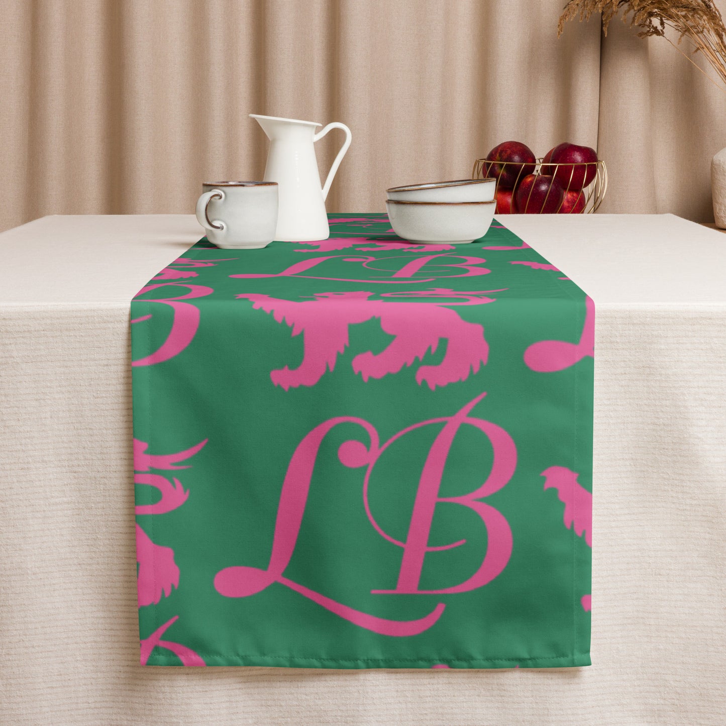 Lady Banneker Table Runner (Green-Pink)