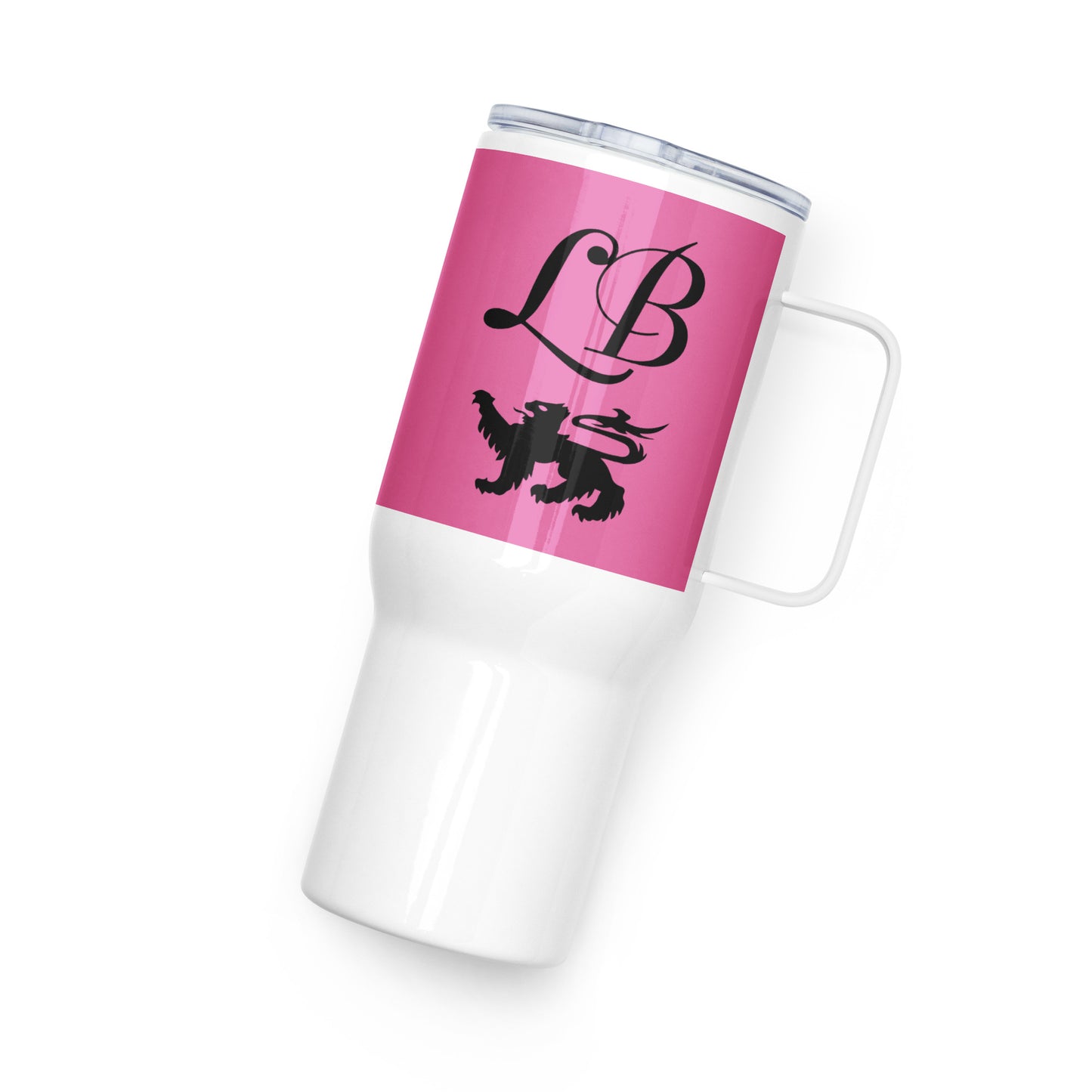 Lady Banneker Travel Mug w/Handle (Pink-Black)