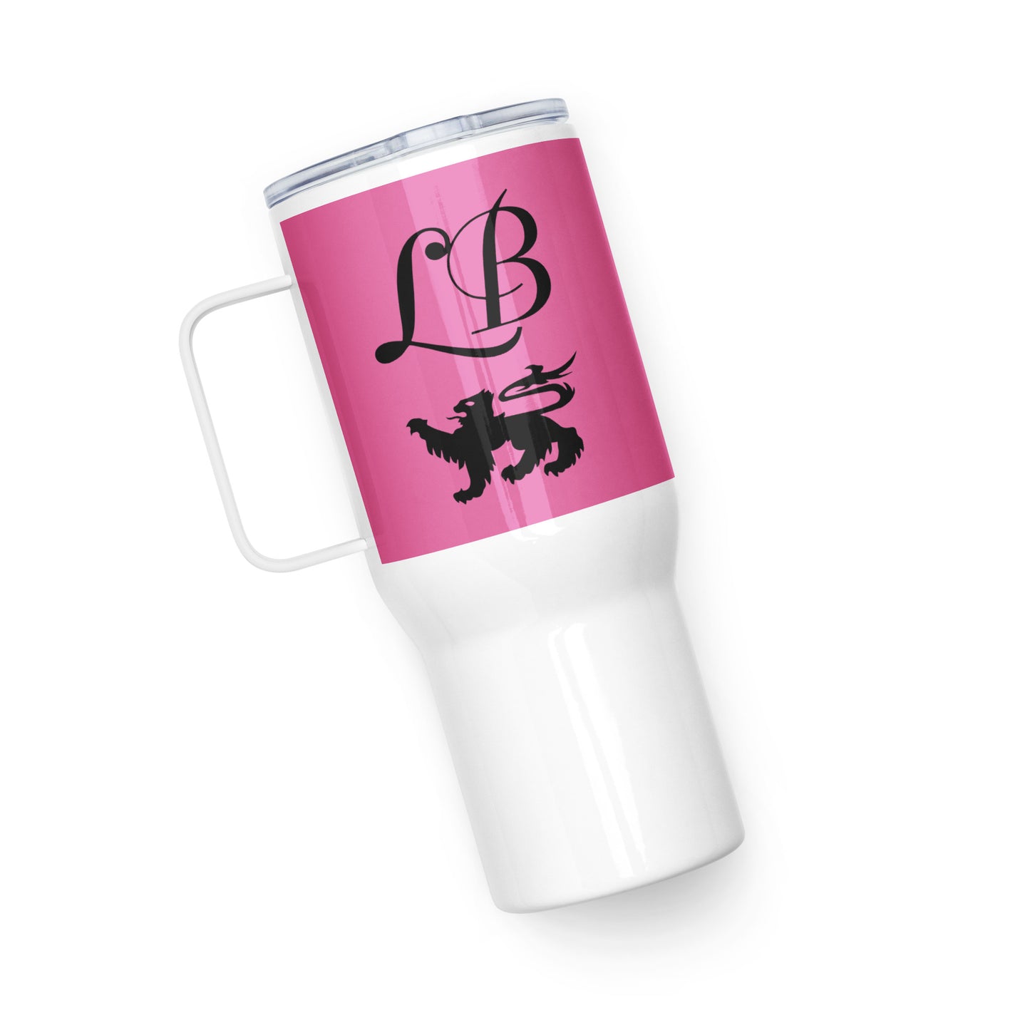 Lady Banneker Travel Mug w/Handle (Pink-Black)